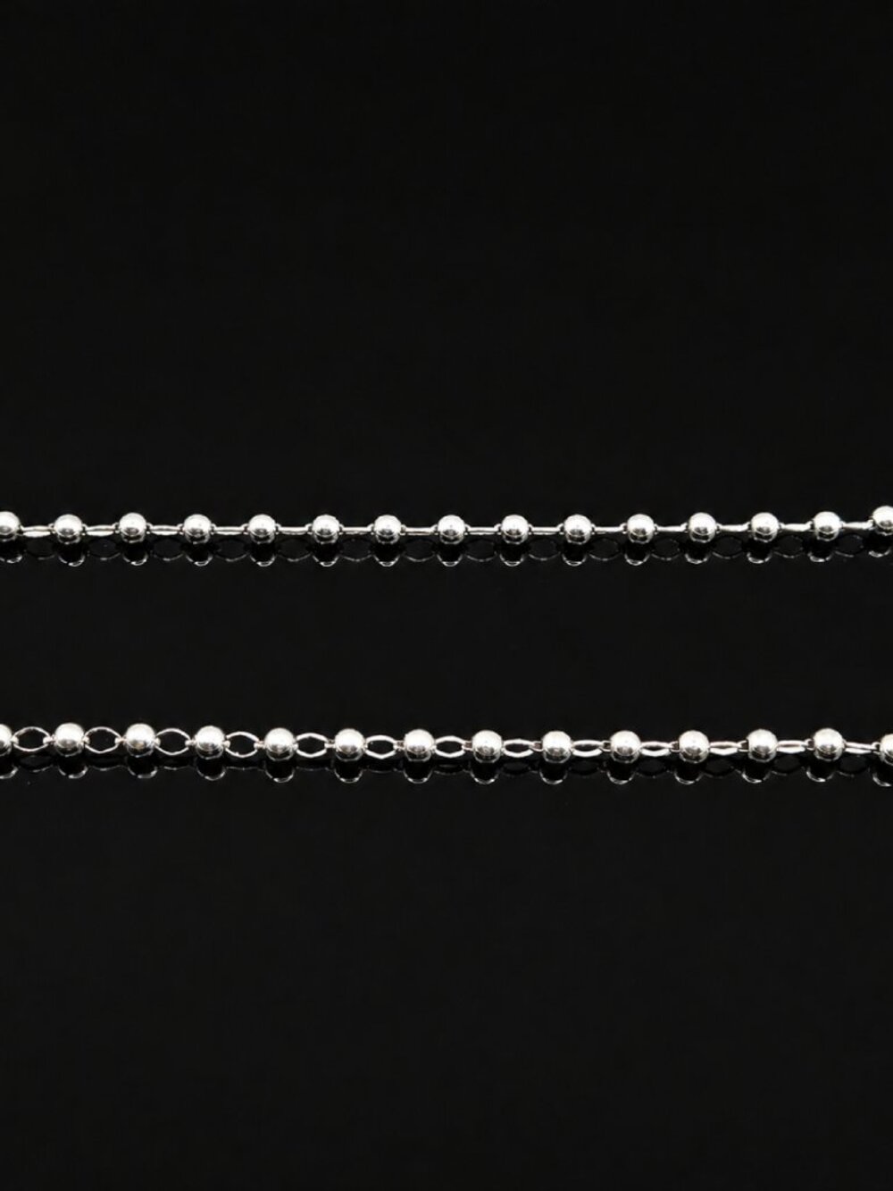 Italian 925 Sterling Silver Ball Necklace 17” | FAS 3mm Bead Chain